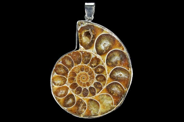 Fossil Ammonite Pendant - Million Years Old #112472